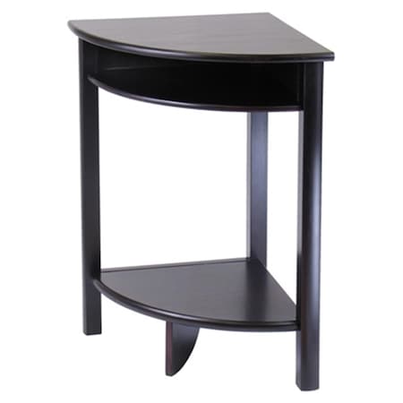 Winsome Liso Corner Table Cube Storage and Shelf - Dark Espresso 92720